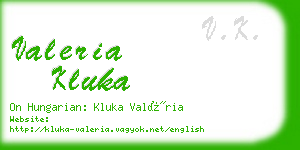 valeria kluka business card